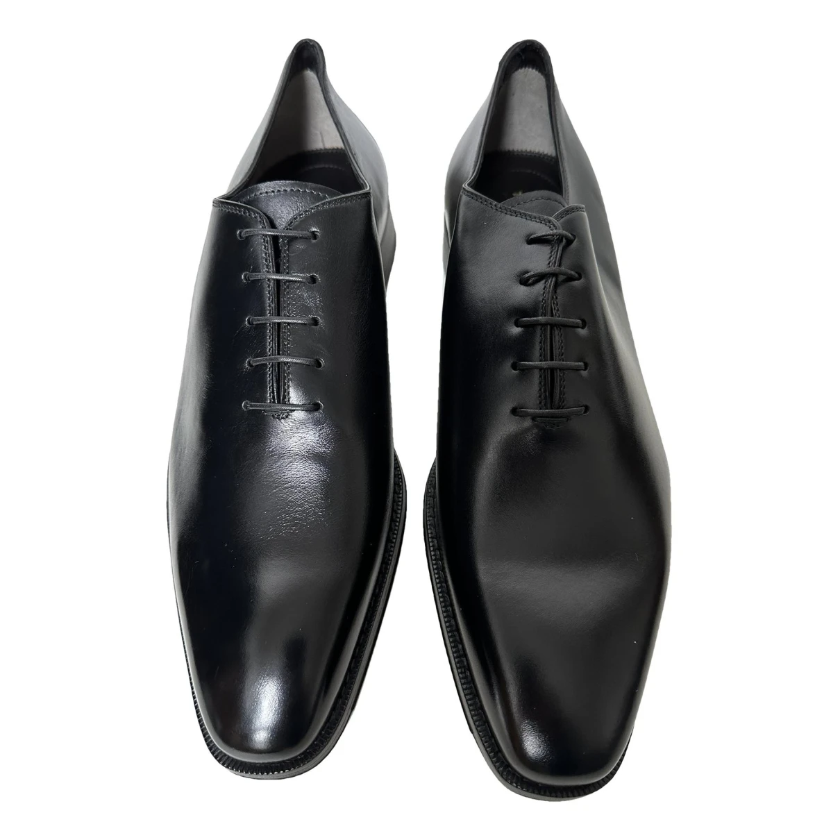 Pre-owned Tom Ford Leather Lace Ups In Black