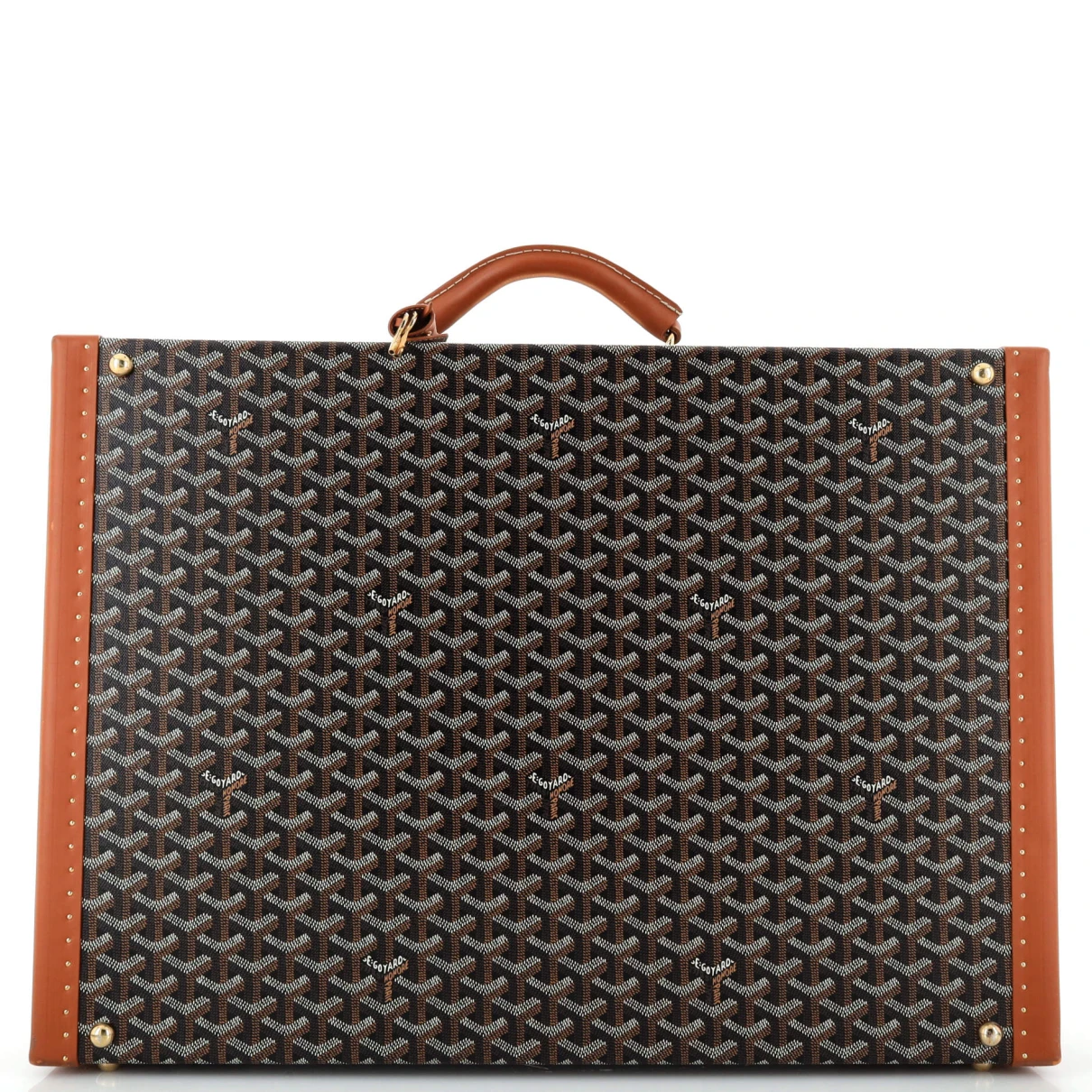 Pre-owned Goyard Cloth Handbag In Brown