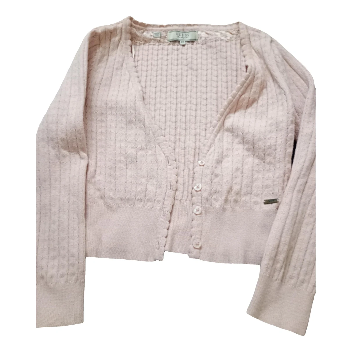 Pre-owned Guess Cardigan In Pink