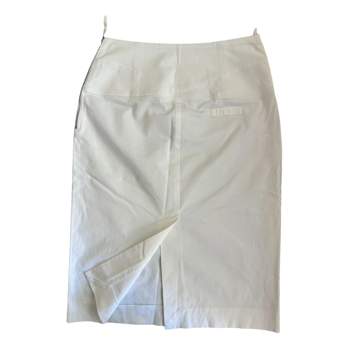 Pre-owned Prada Mid-length Skirt In White