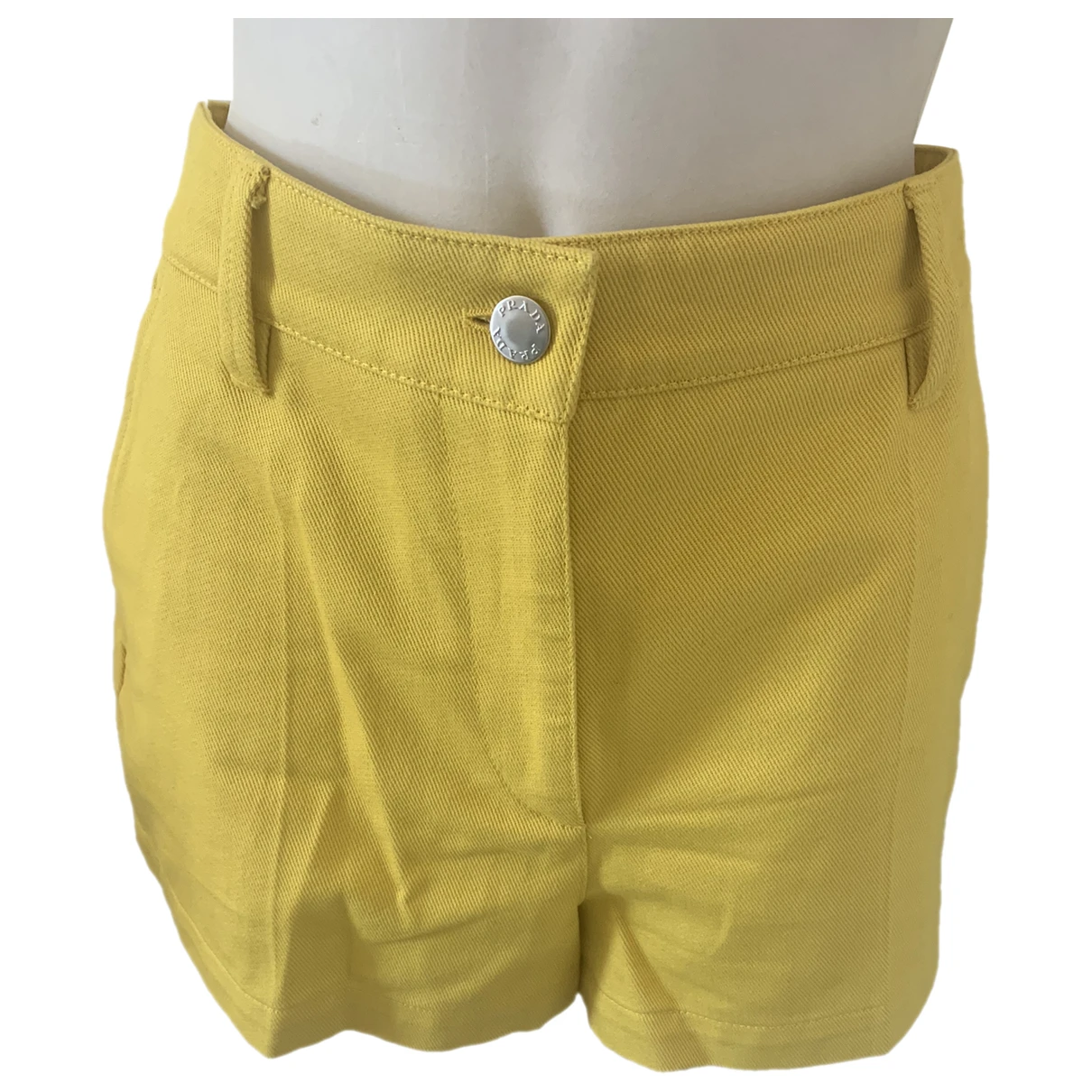 Pre-owned Prada Shorts In Yellow