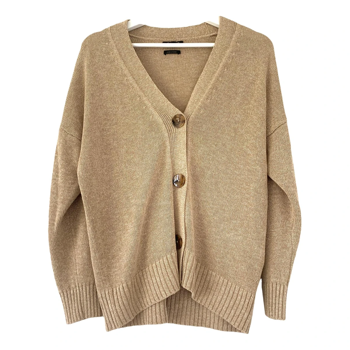 Pre-owned Massimo Dutti Cardigan In Camel