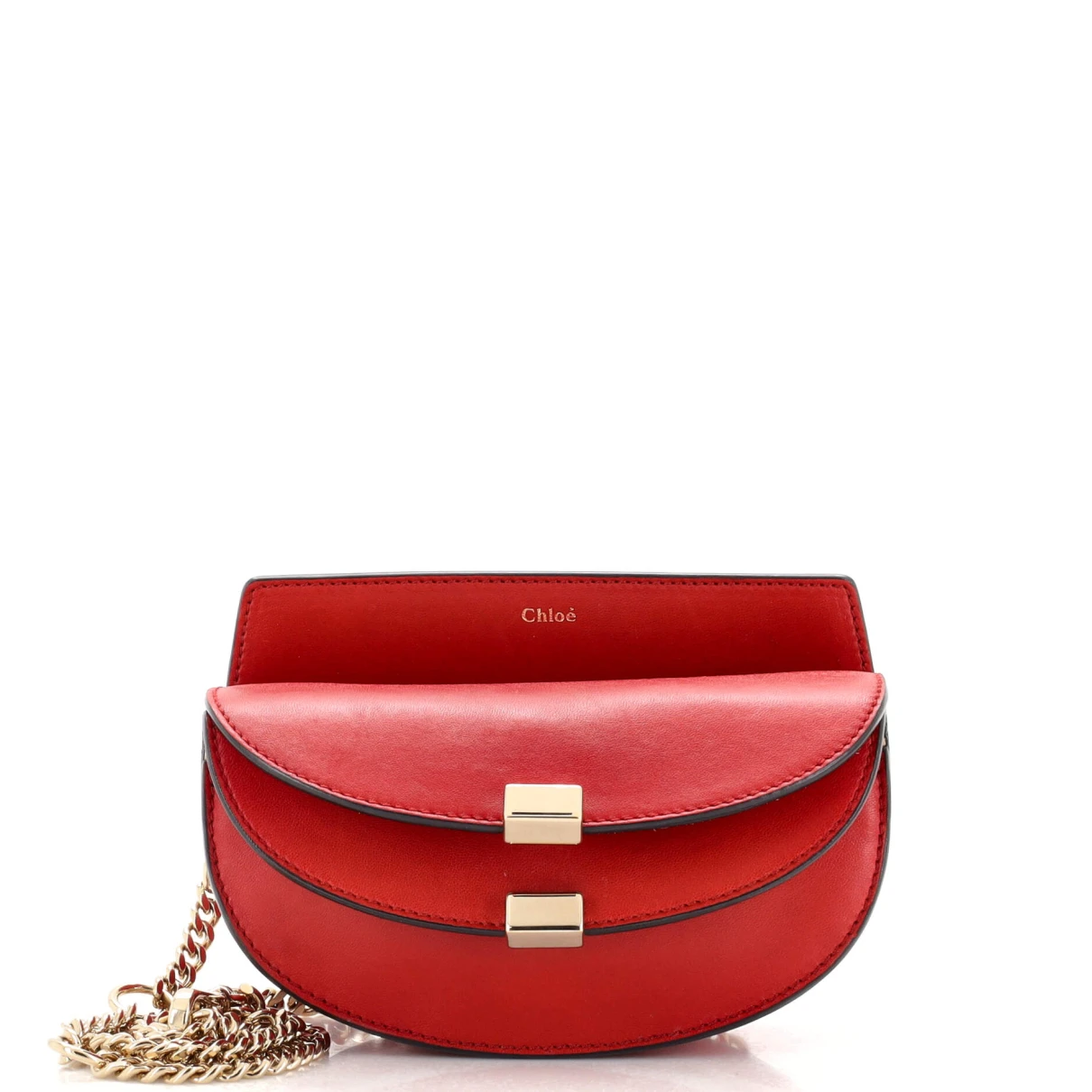 Pre-owned Chloé Leather Handbag In Red