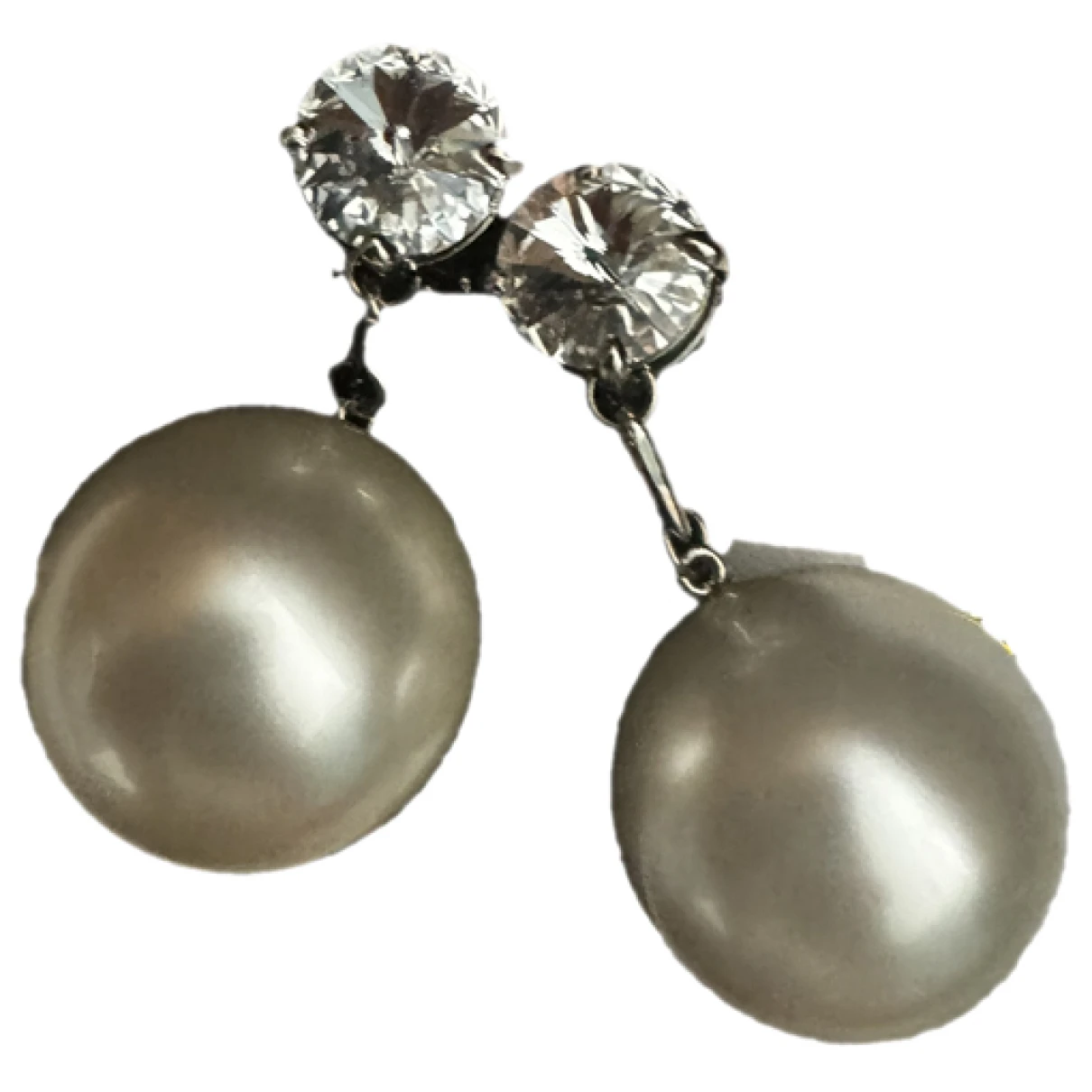 Pre-owned Miu Miu Earrings In Silver