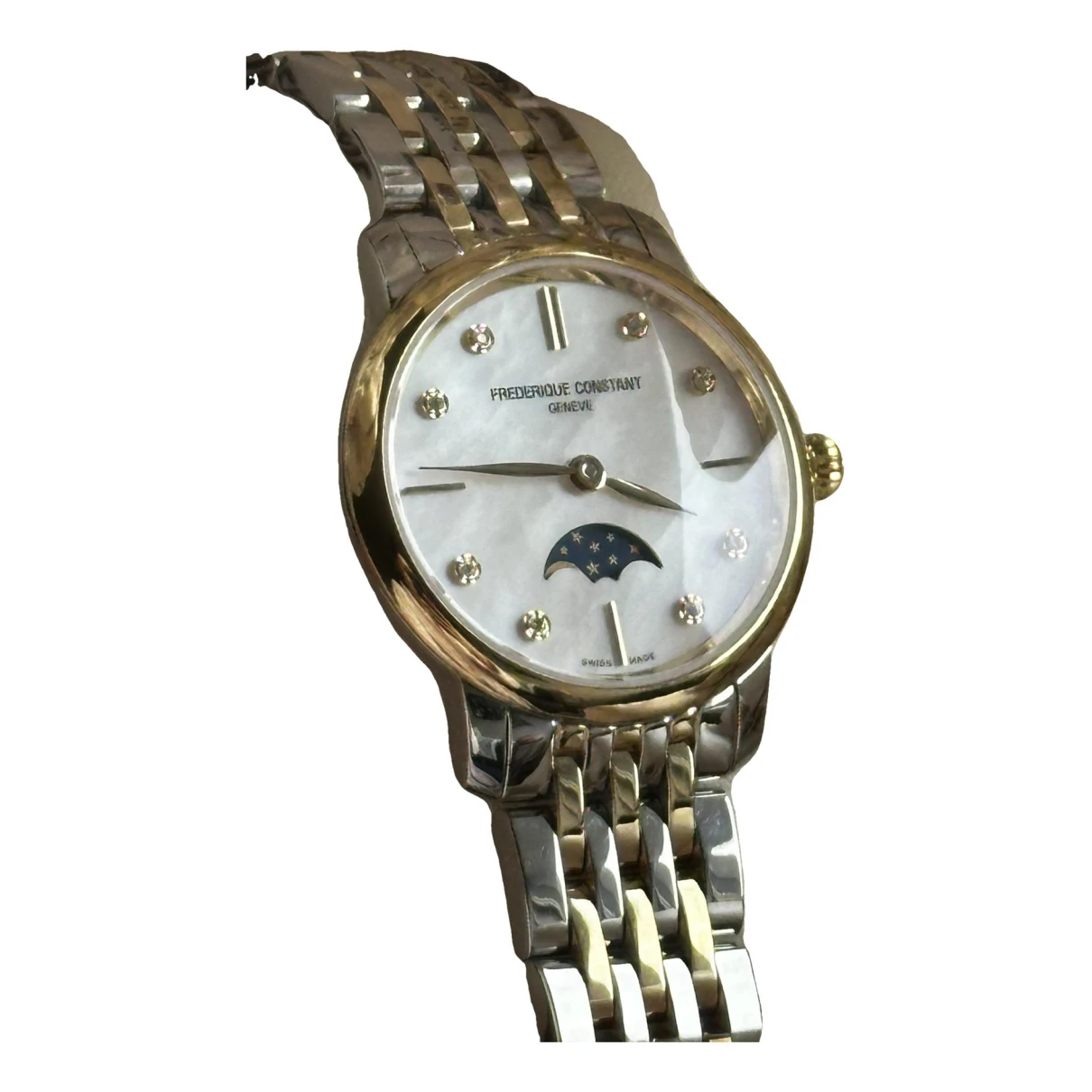 Pre-owned Frederique Constant Slimline Watch In Gold