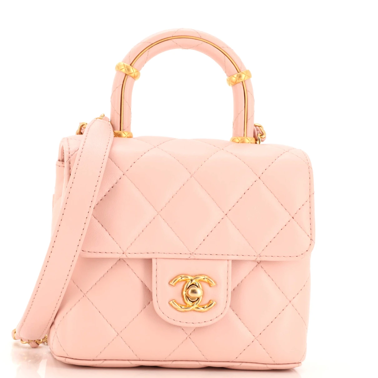 Pre-owned Chanel Leather Crossbody Bag In Pink