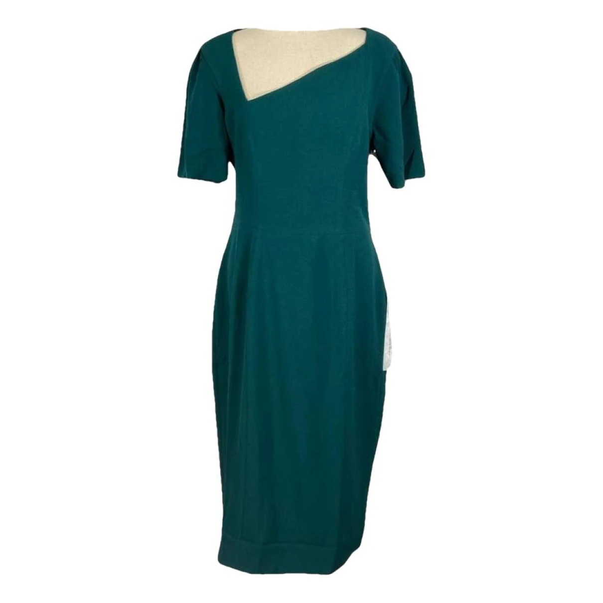 Pre-owned Dress The Population Mid-length Dress In Green