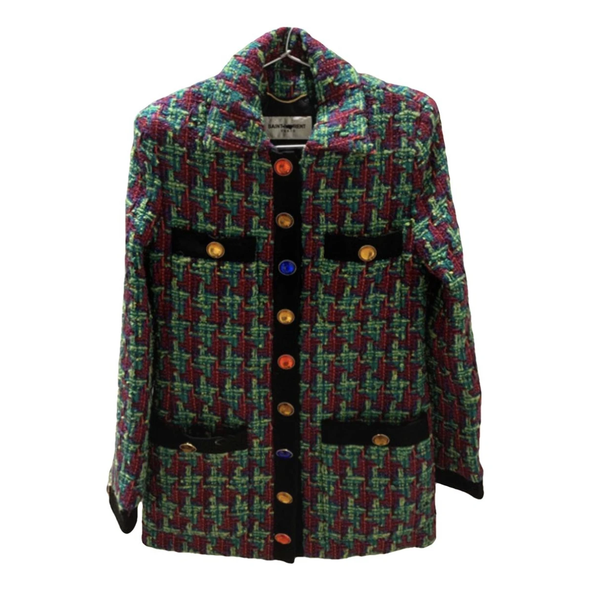 Pre-owned Saint Laurent Tweed Blazer In Multicolour