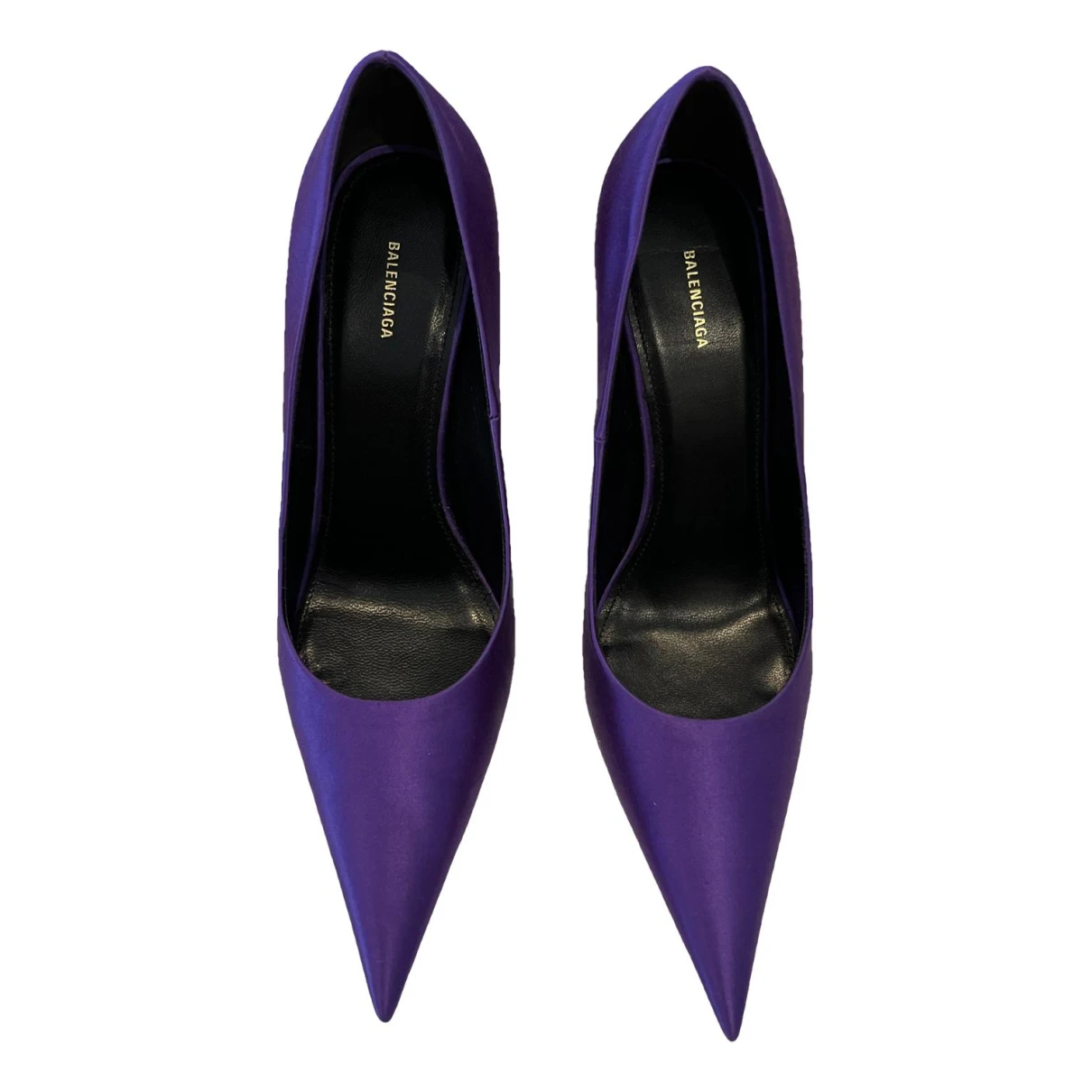 Pre-owned Balenciaga Cloth Heels In Purple