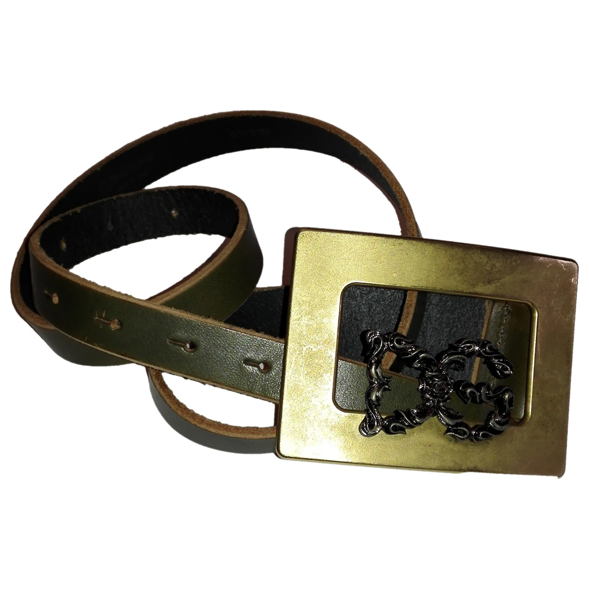 Pre-owned Dolce & Gabbana Leather Belt In Green