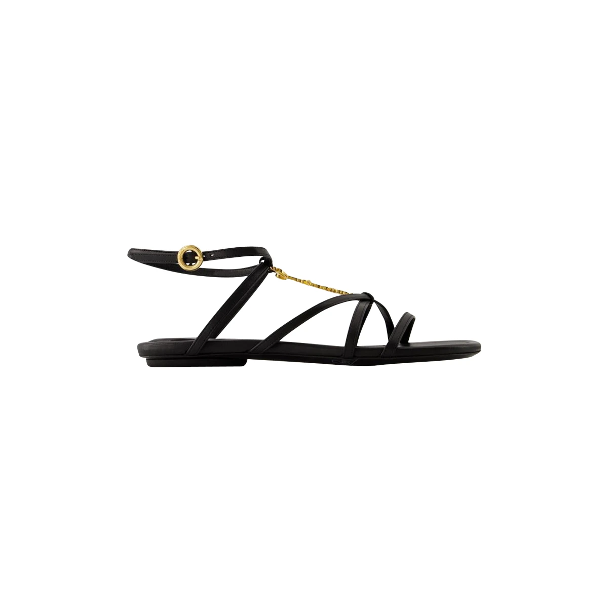Pre-owned Jacquemus Leather Sandal In Black