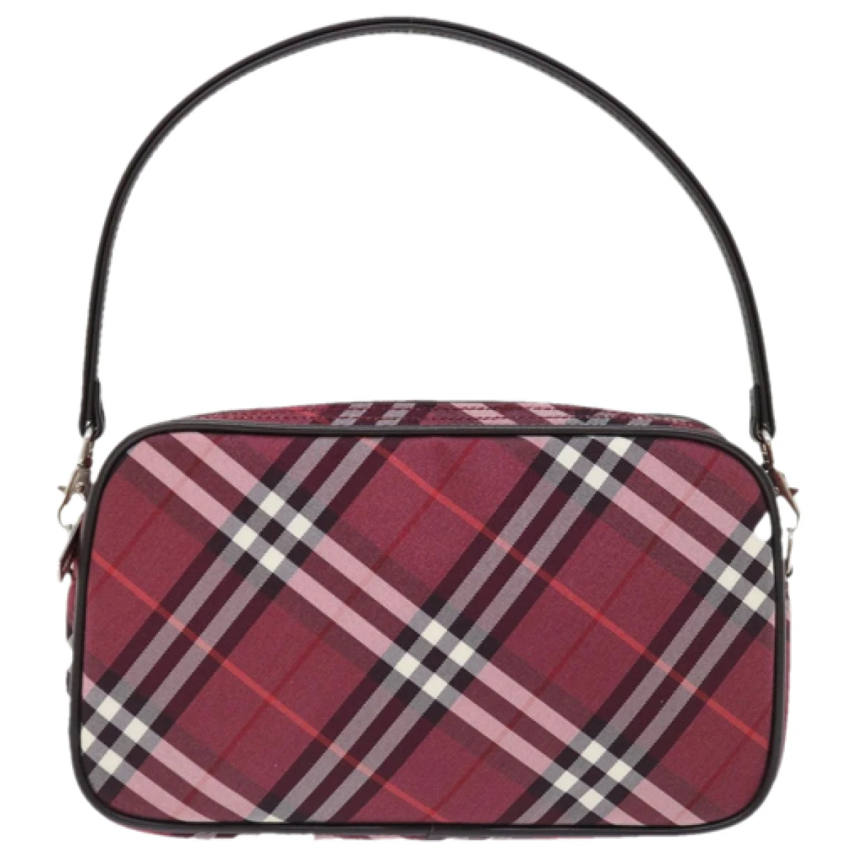 Pre-owned Burberry Cloth Clutch Bag In Red
