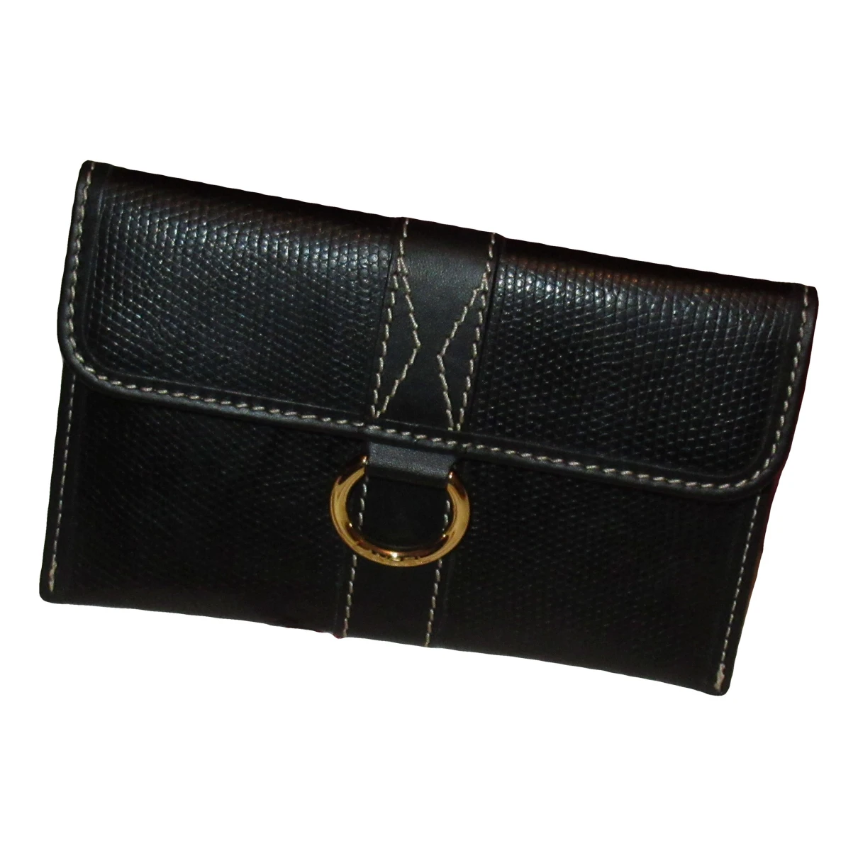 Pre-owned Lancel Leather Purse In Black