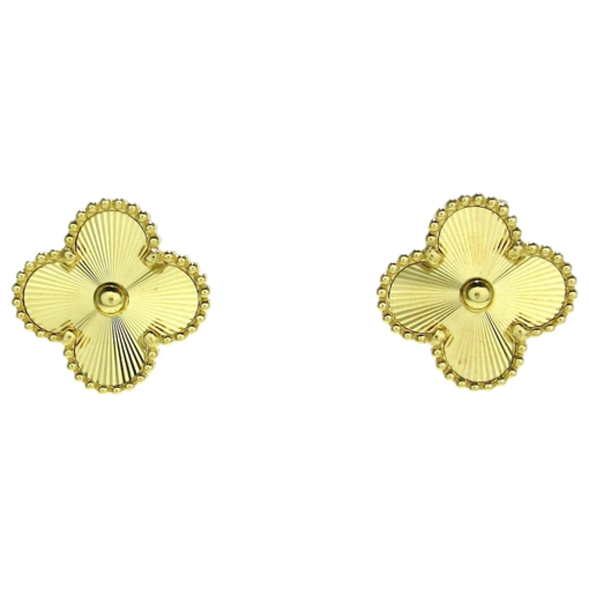 Pre-owned Van Cleef & Arpels Vintage Alhambra Yellow Gold Earrings