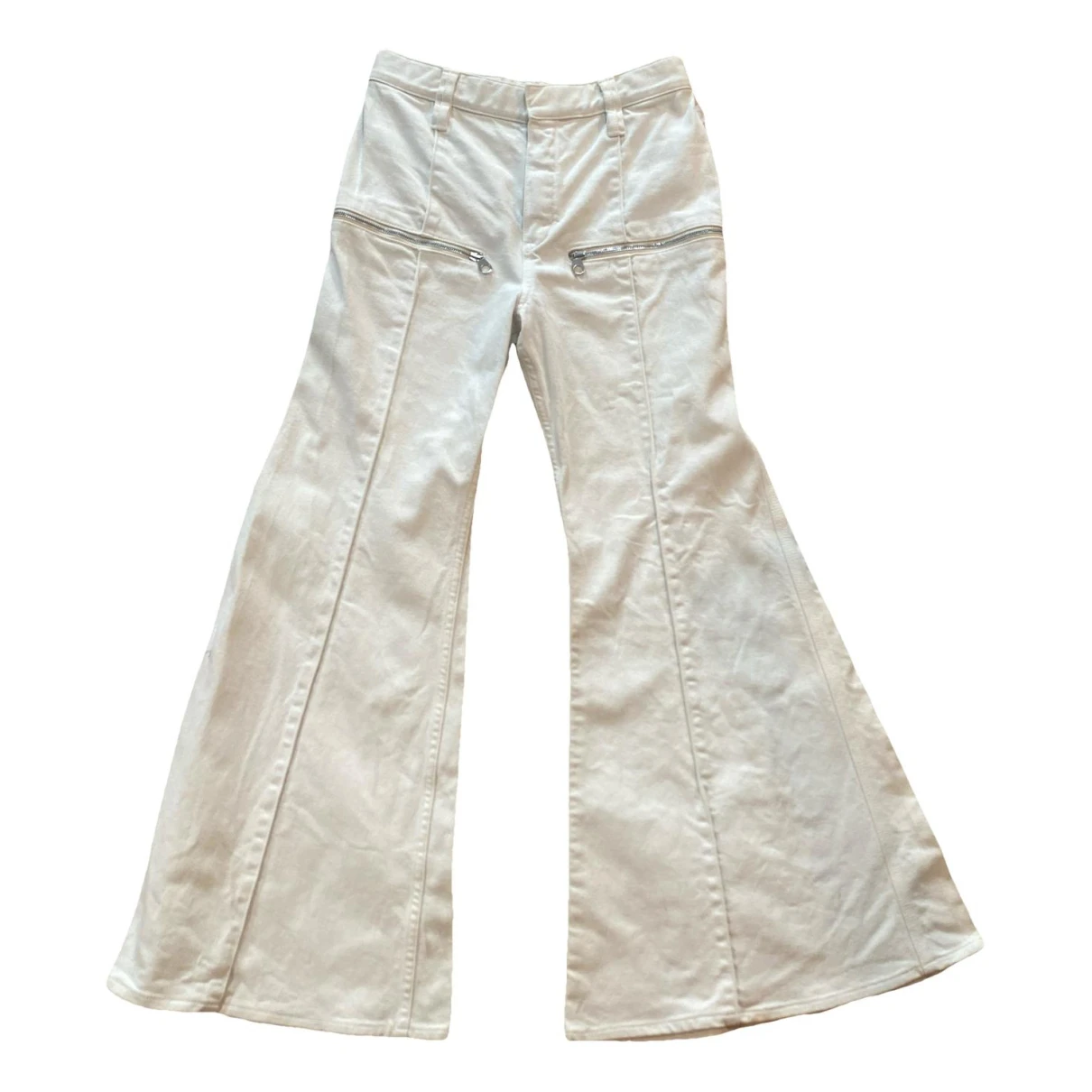 Pre-owned Chloé Trousers In White