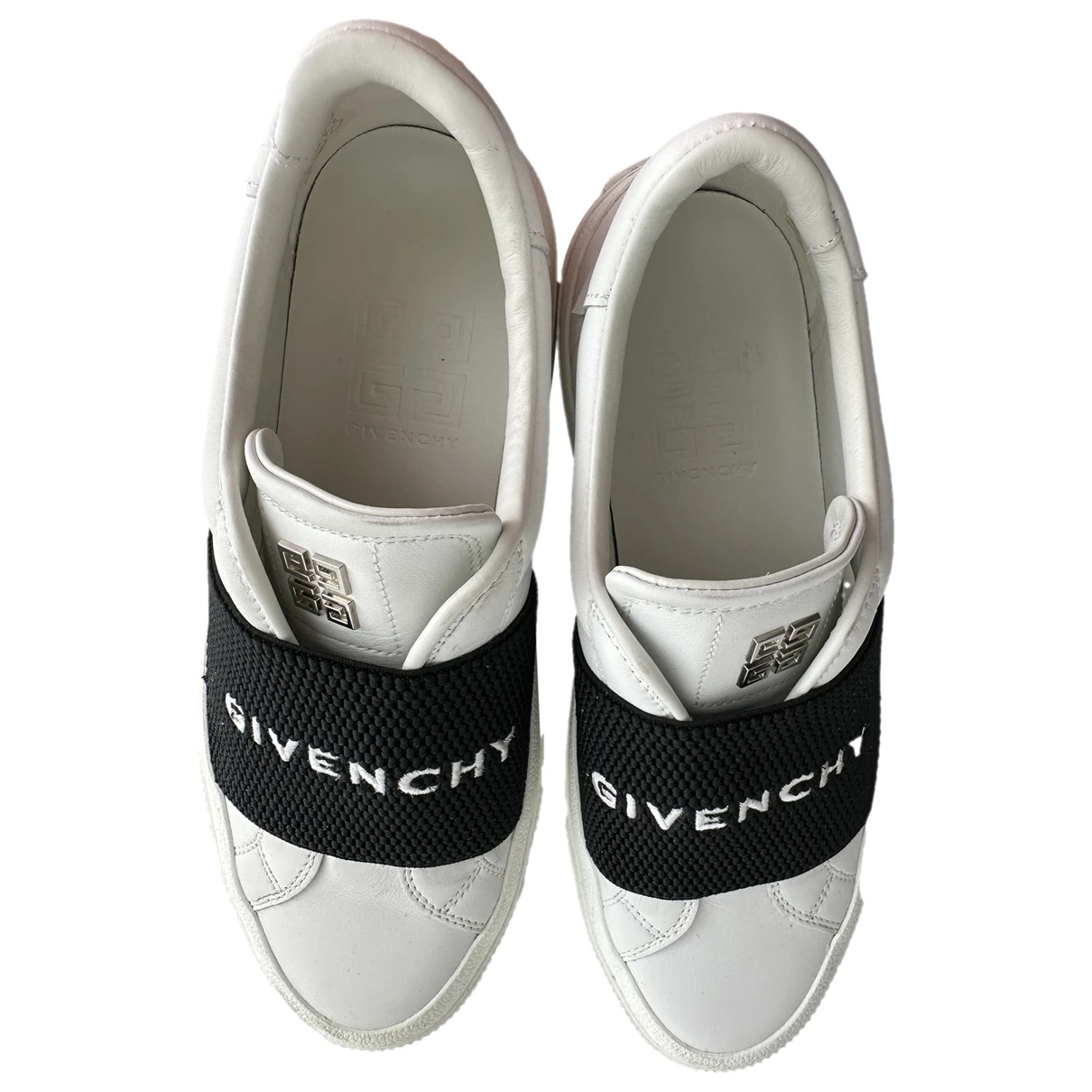Pre-owned Givenchy Leather Trainers In White