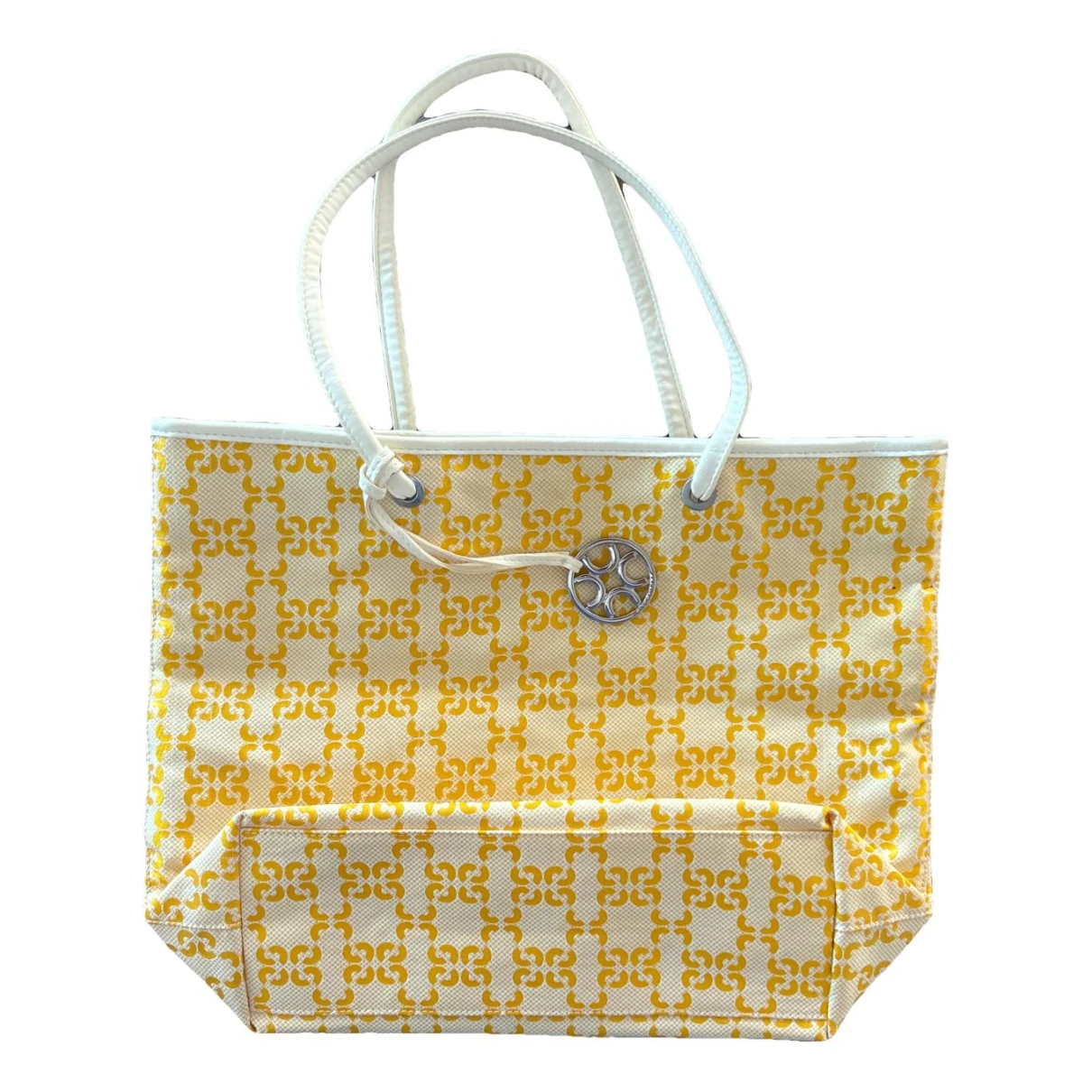 Pre-owned Coccinelle Cloth Handbag In Yellow