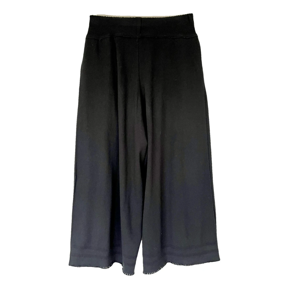 Pre-owned Issey Miyake Cloth Large Pants In Black