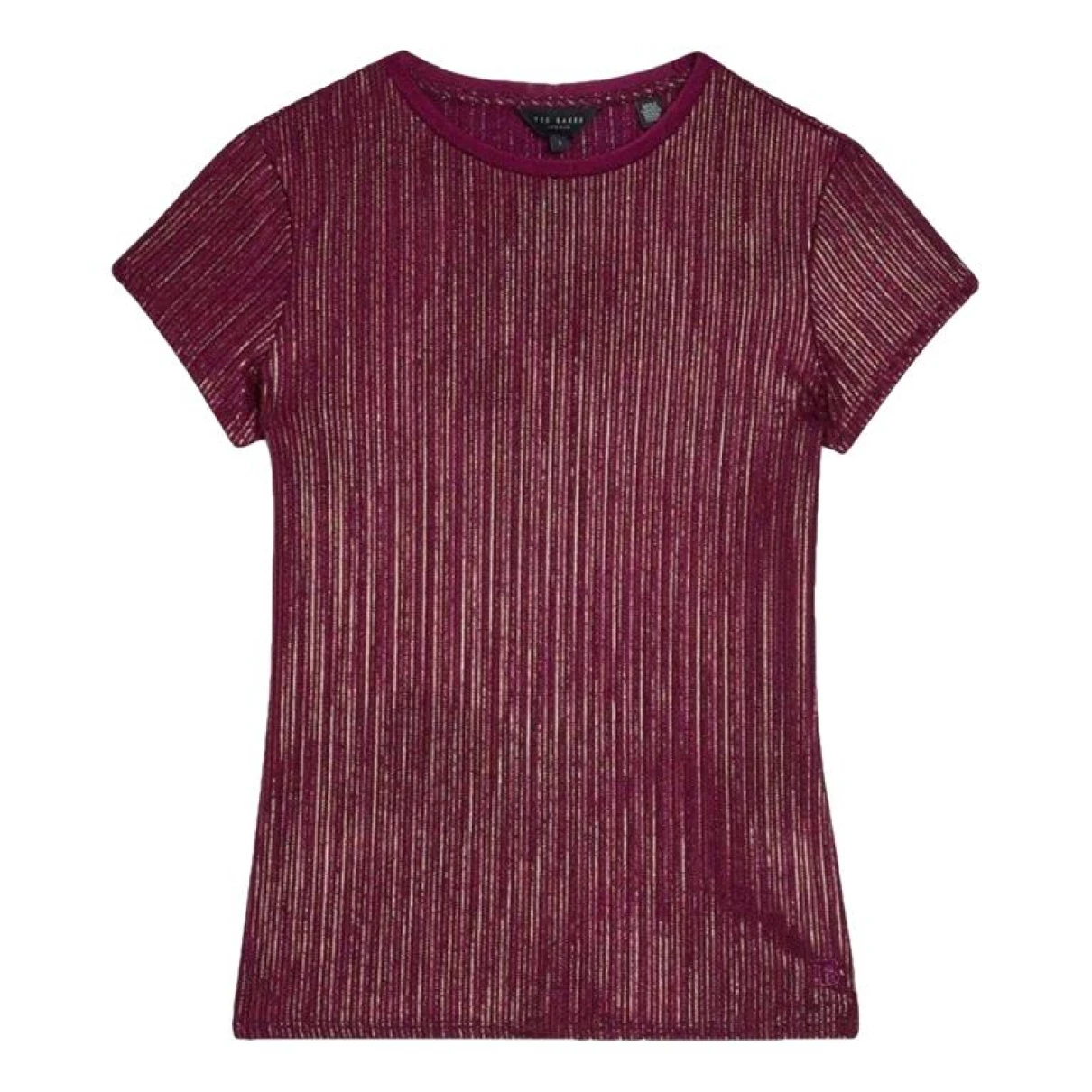 Pre-owned Ted Baker Glitter T-shirt In Red