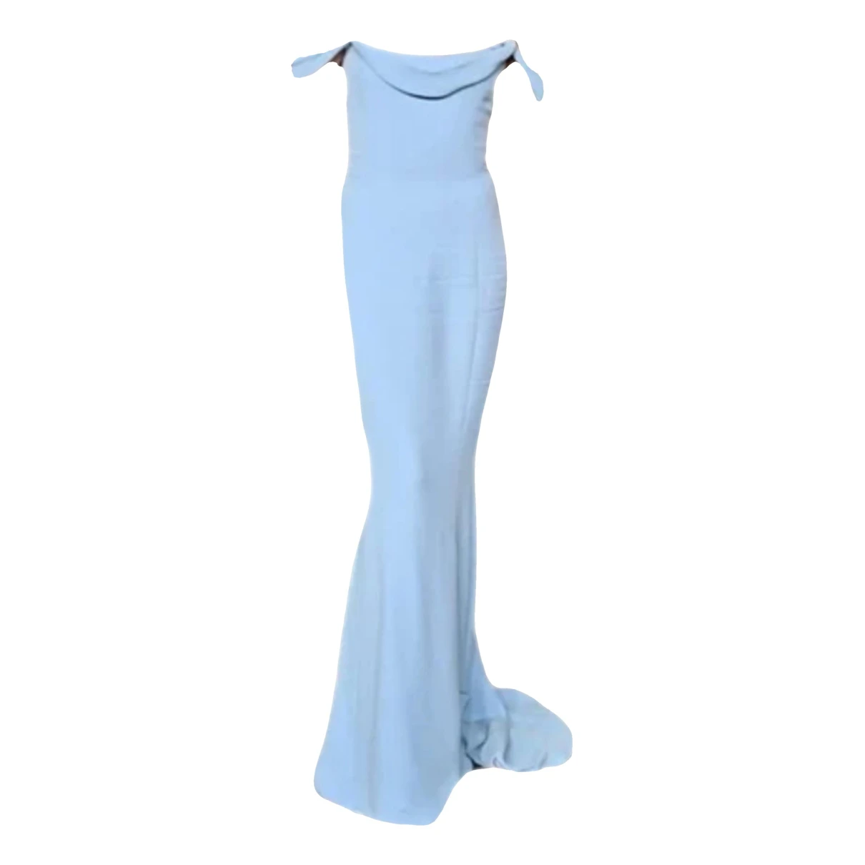 Pre-owned Oscar De La Renta Maxi Dress In Blue