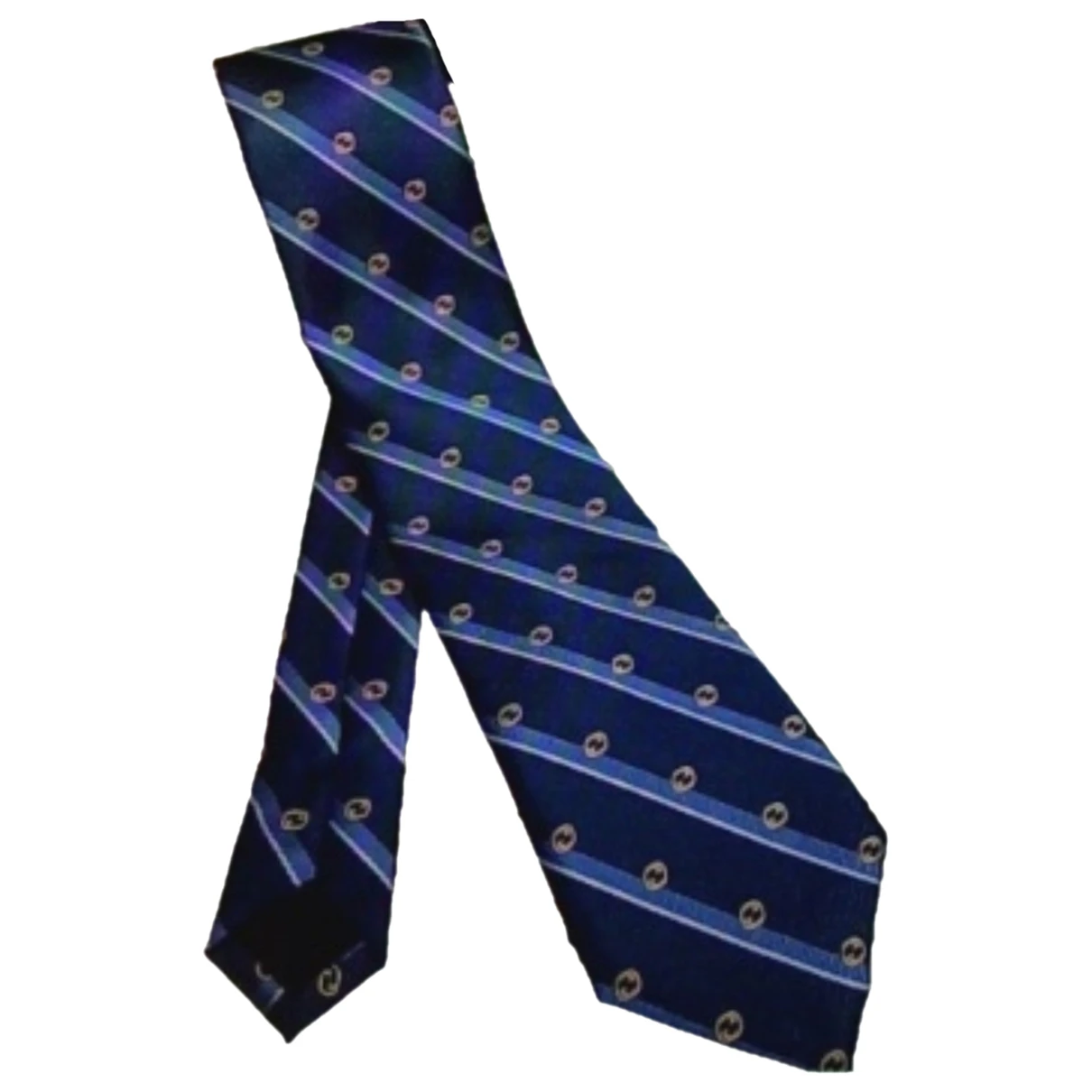 Pre-owned Gucci Silk Tie In Blue