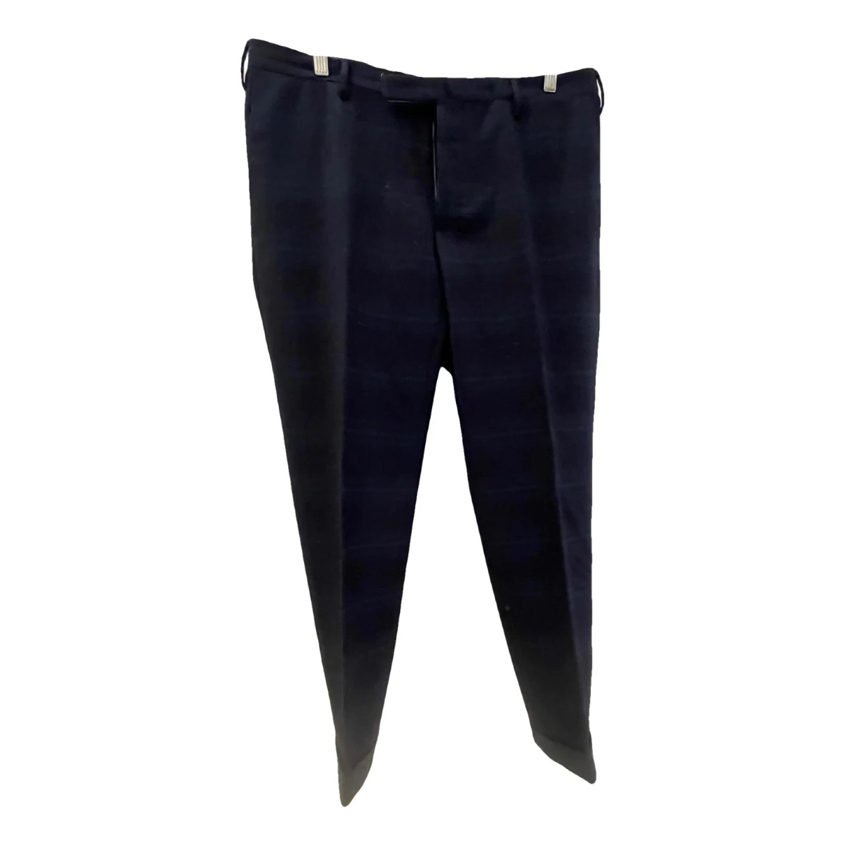Pre-owned Incotex Wool Trousers In Blue