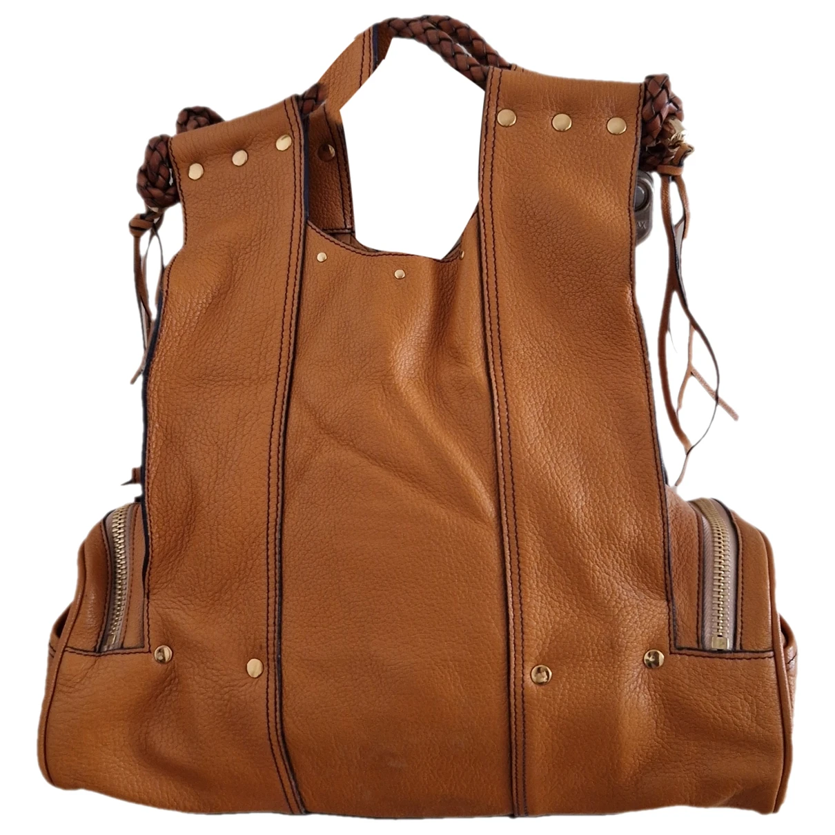 Pre-owned Corto Moltedo Leather Handbag In Camel