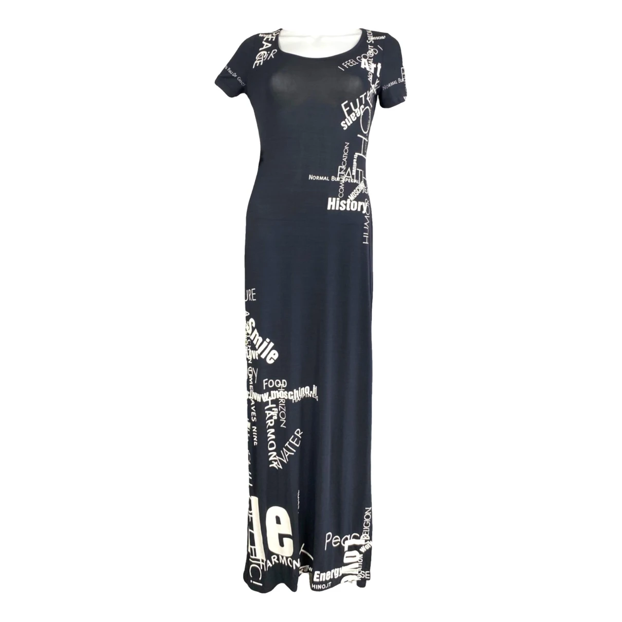 Pre-owned Moschino Maxi Dress In Black