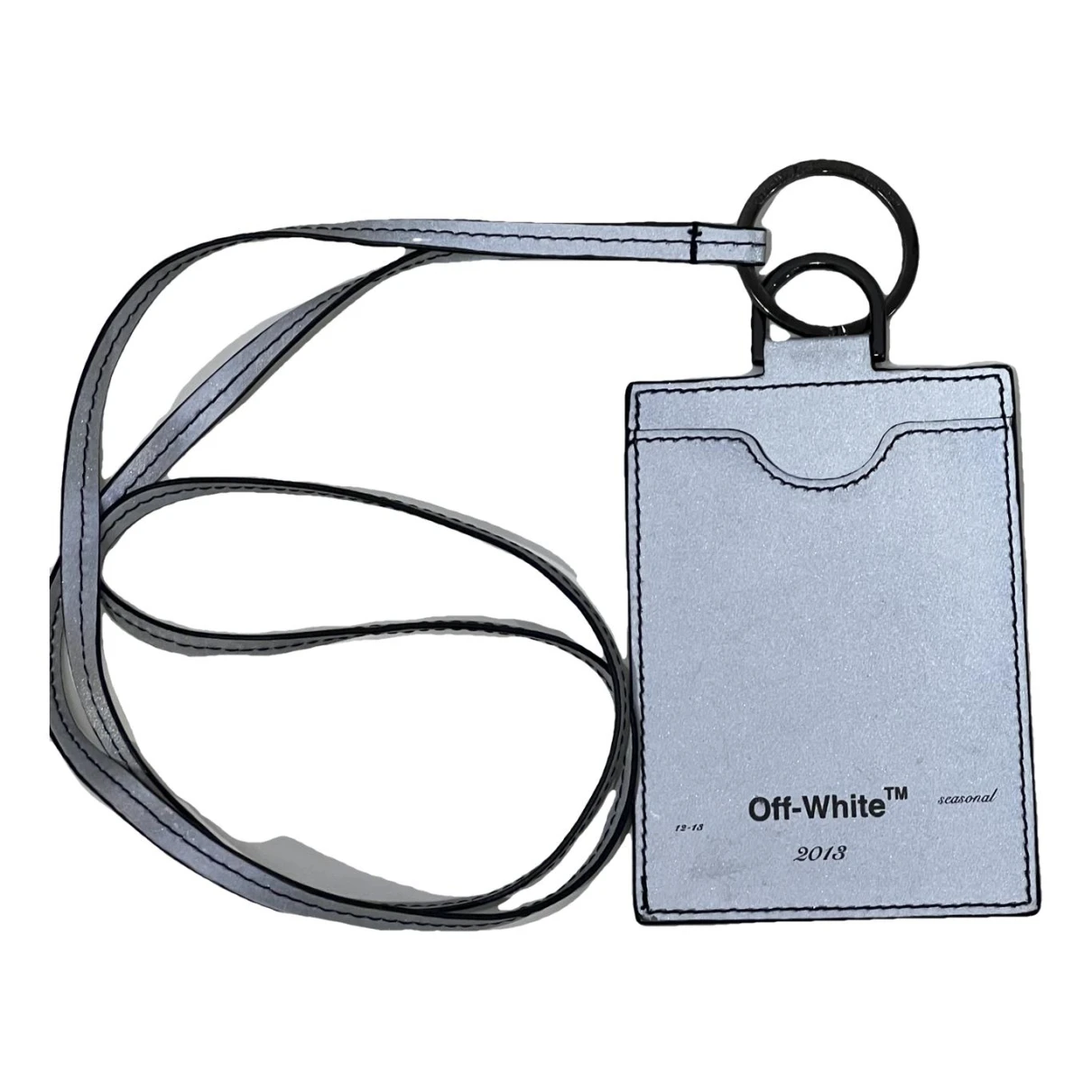 Pre-owned Off-white Leather Small Bag In Silver