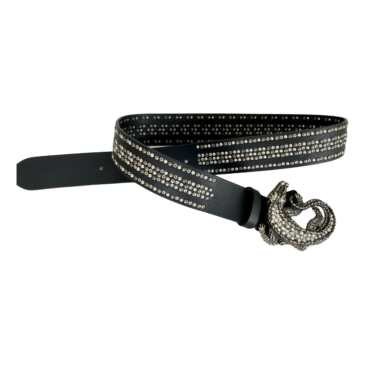 Pre-owned Zadig & Voltaire Leather Belt In Black