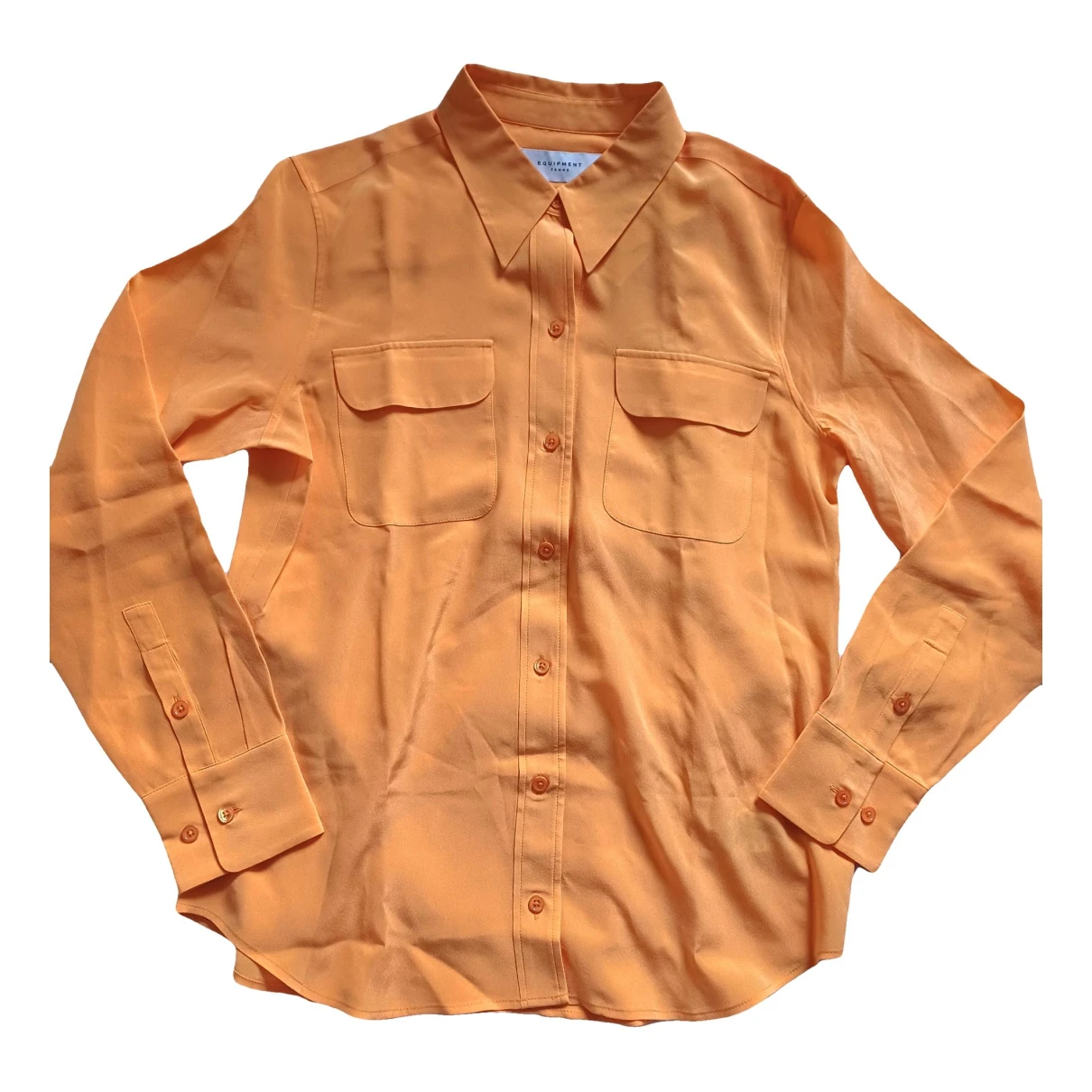 Pre-owned Equipment Silk Shirt In Orange