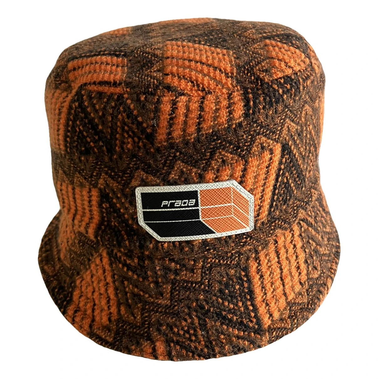 Pre-owned Prada Wool Hat In Orange