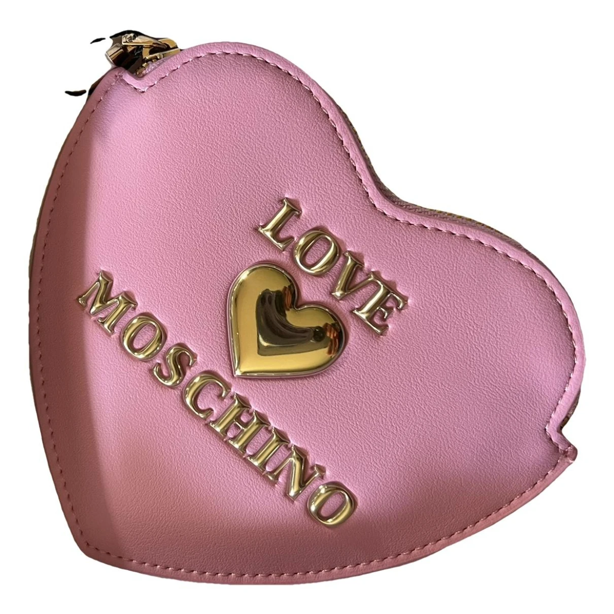 Pre-owned Moschino Love Leather Wallet In Pink