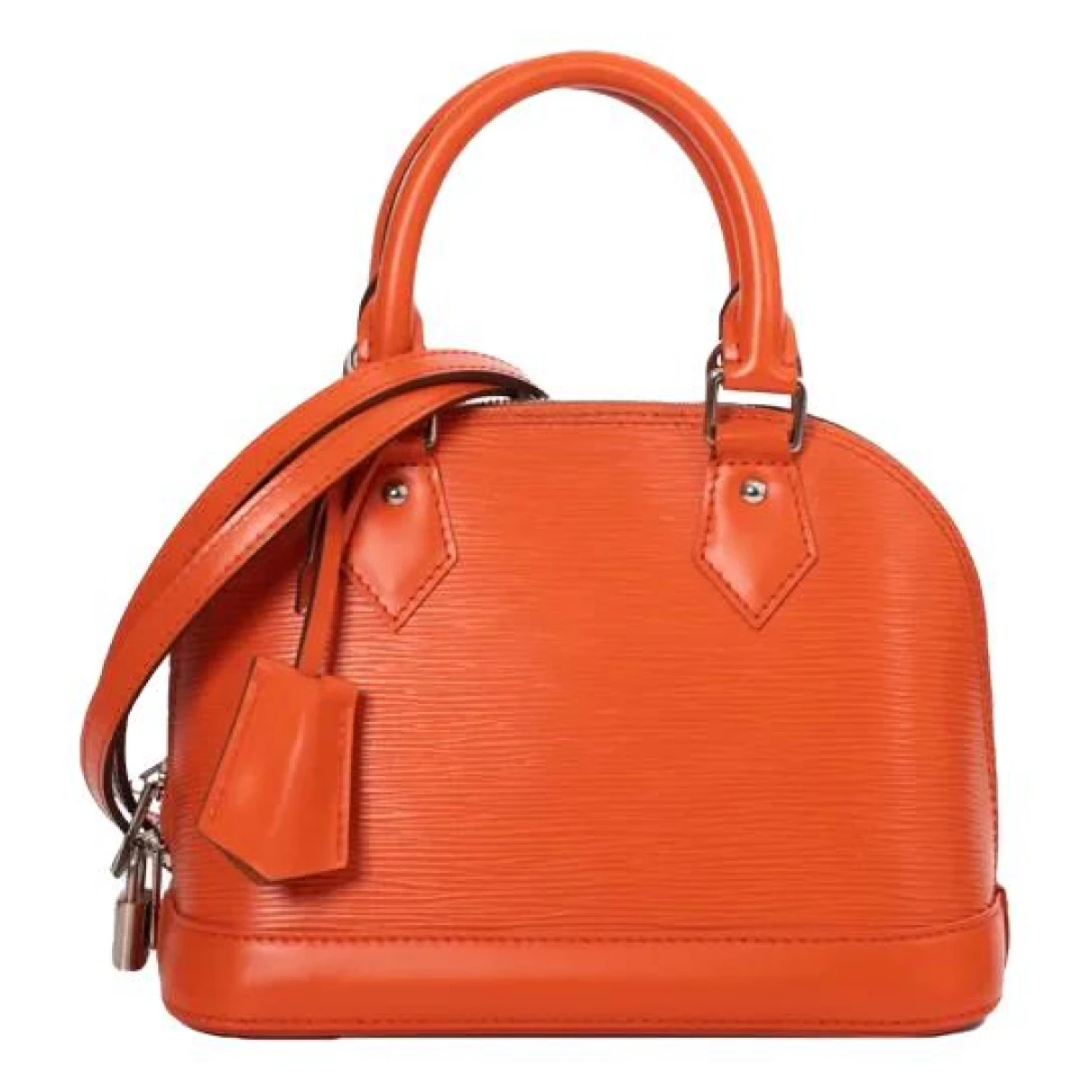 Pre-owned Louis Vuitton Alma Leather Handbag In Orange