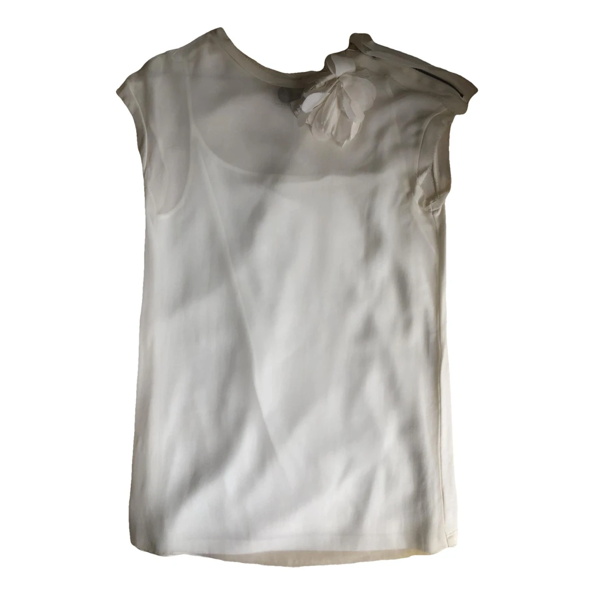 Pre-owned Lanvin Lace Vest In White
