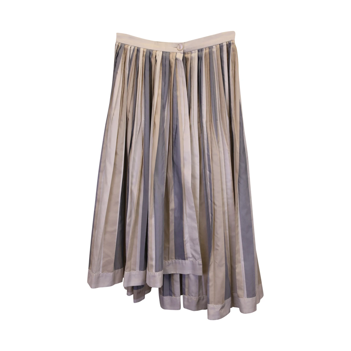 Pre-owned Prada Silk Mid-length Skirt In Beige