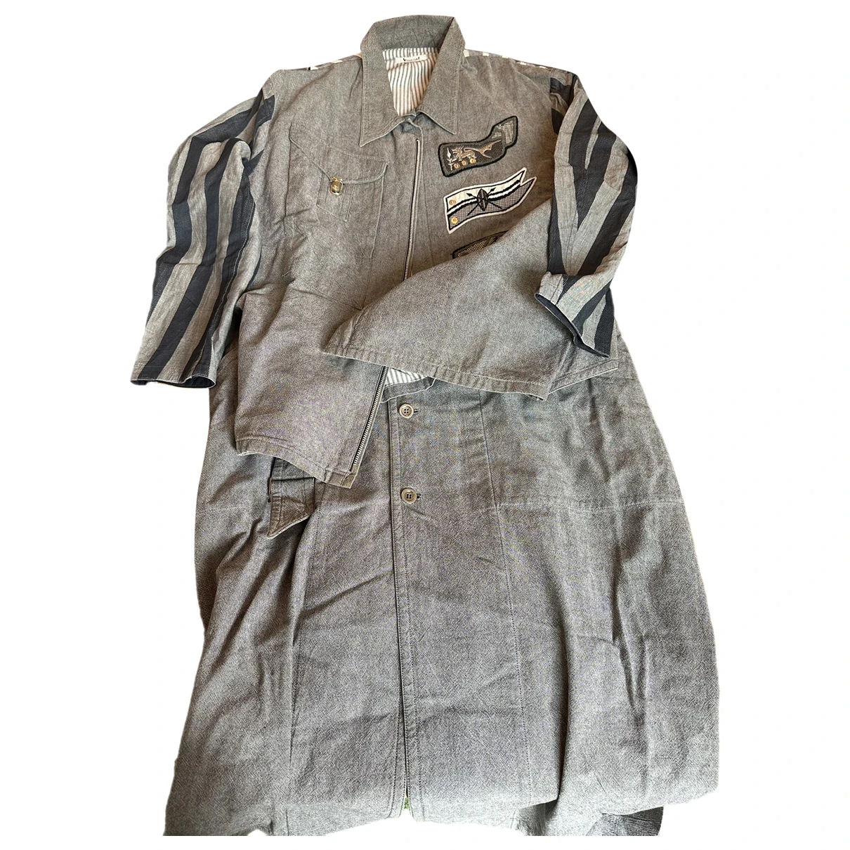 Pre-owned Kansai Yamamoto Coat In Grey