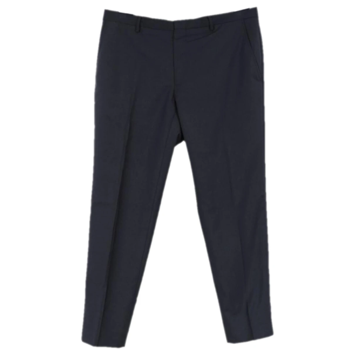Pre-owned Kenzo Wool Trousers In Blue