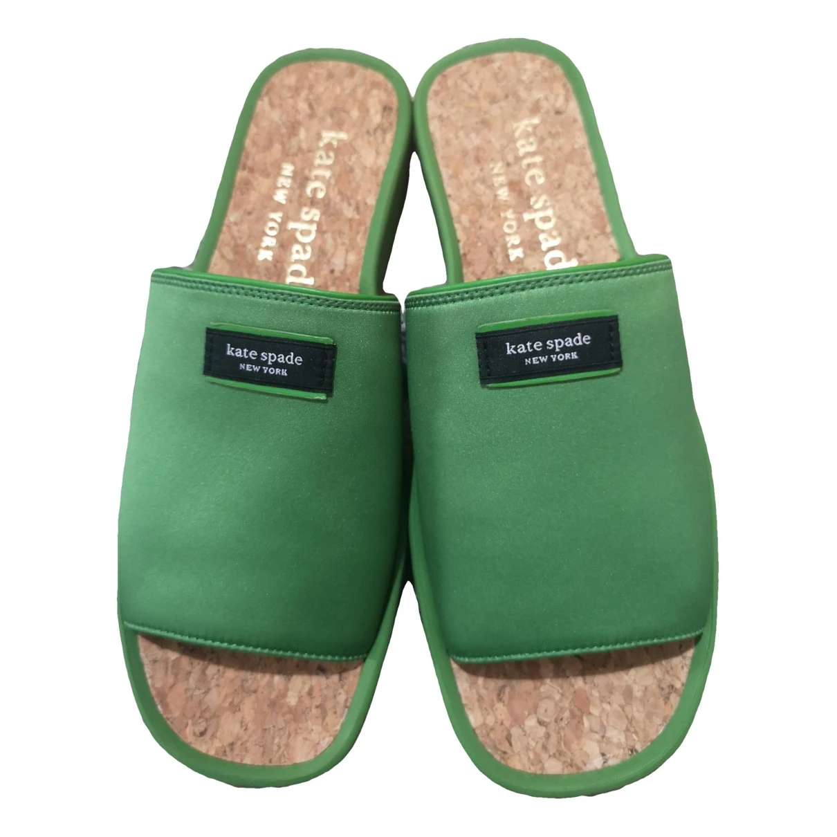 Pre-owned Kate Spade Cloth Mules In Green