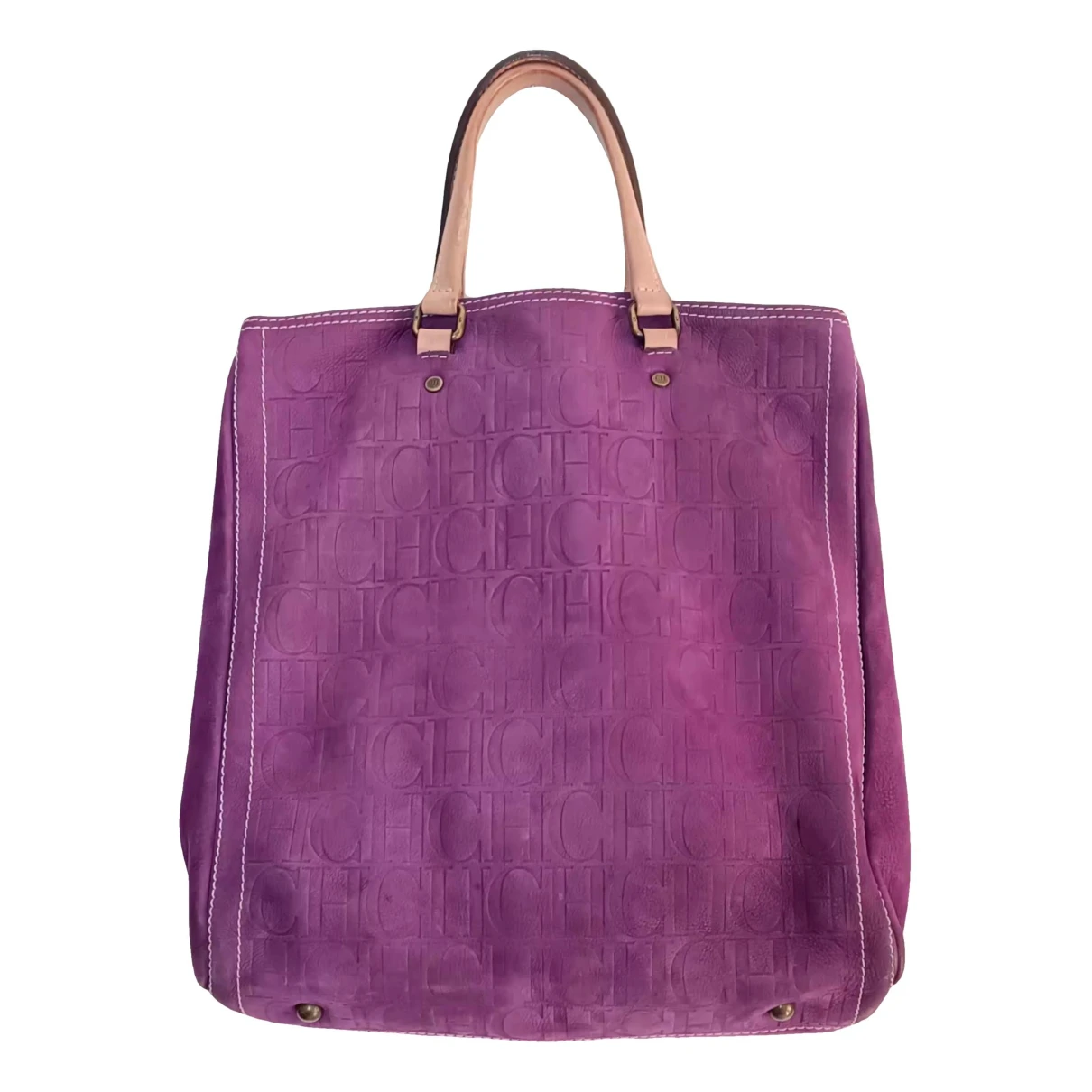 Pre-owned Carolina Herrera Handbag In Purple