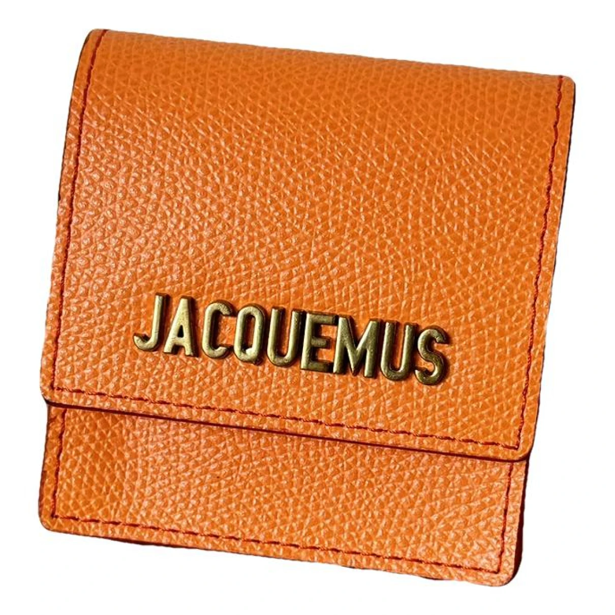 Pre-owned Jacquemus Le Sac Bracelet Leather Handbag In Orange