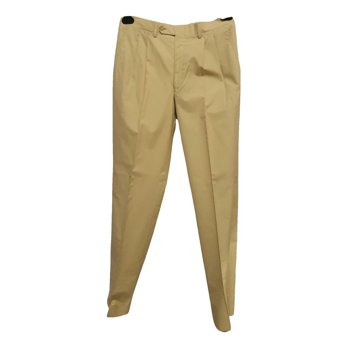 Pre-owned Canali Trousers In Yellow