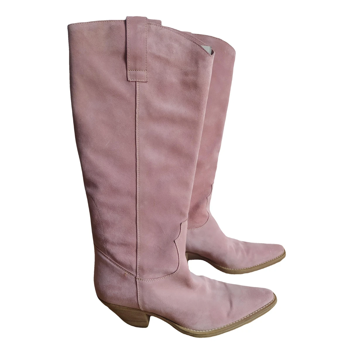 Pre-owned Buttero Cowboy Boots In Pink