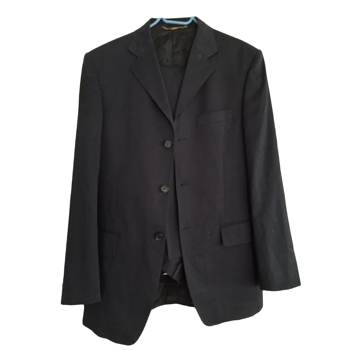 Pre-owned Armani Collezioni Linen Suit In Black