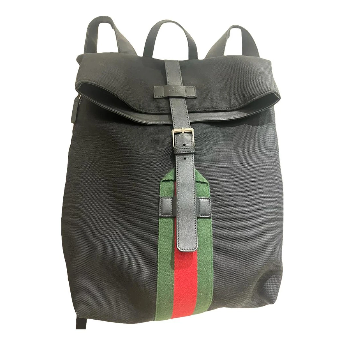 Pre-owned Gucci Backpack In Black