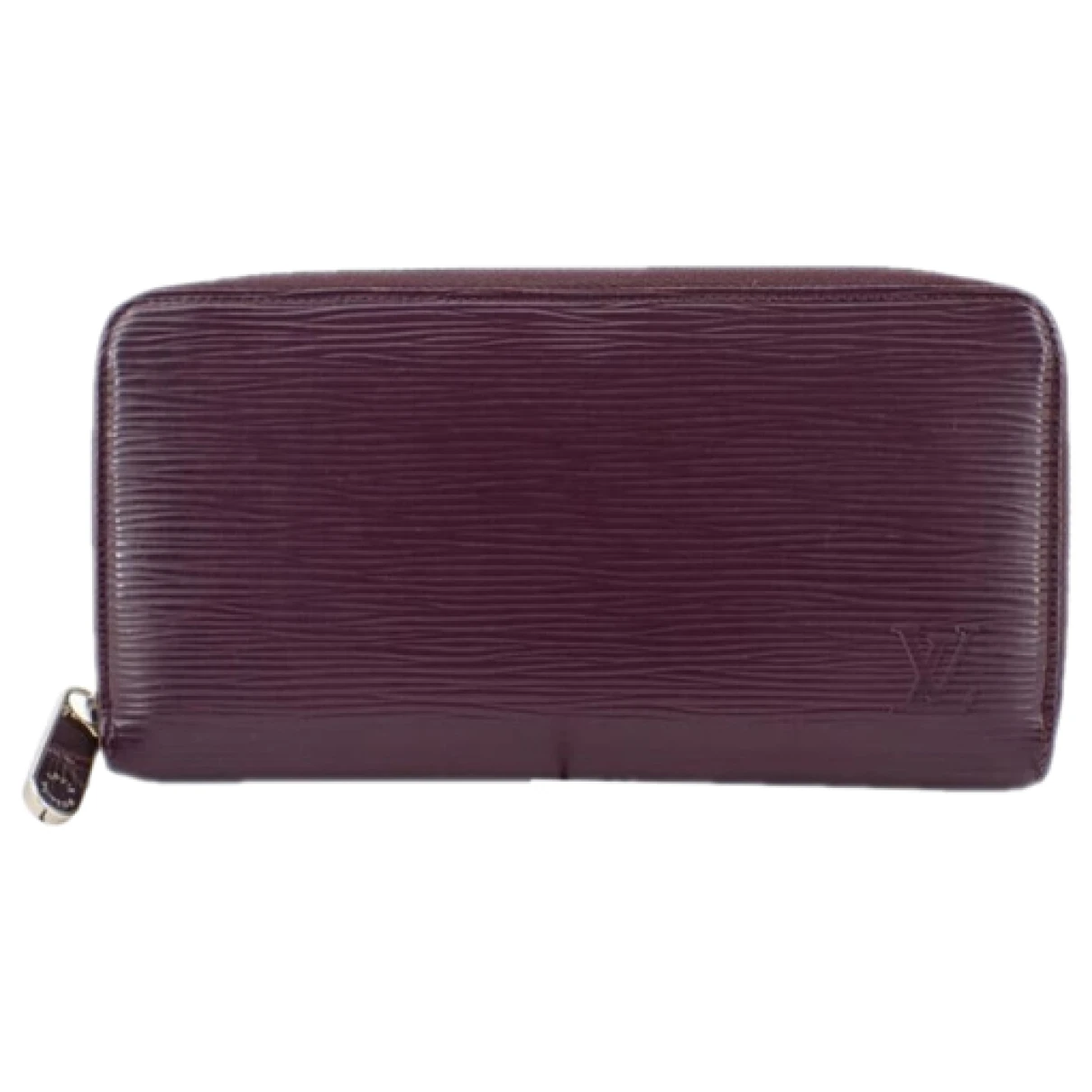 Pre-owned Louis Vuitton Zippy Leather Card Wallet In Purple