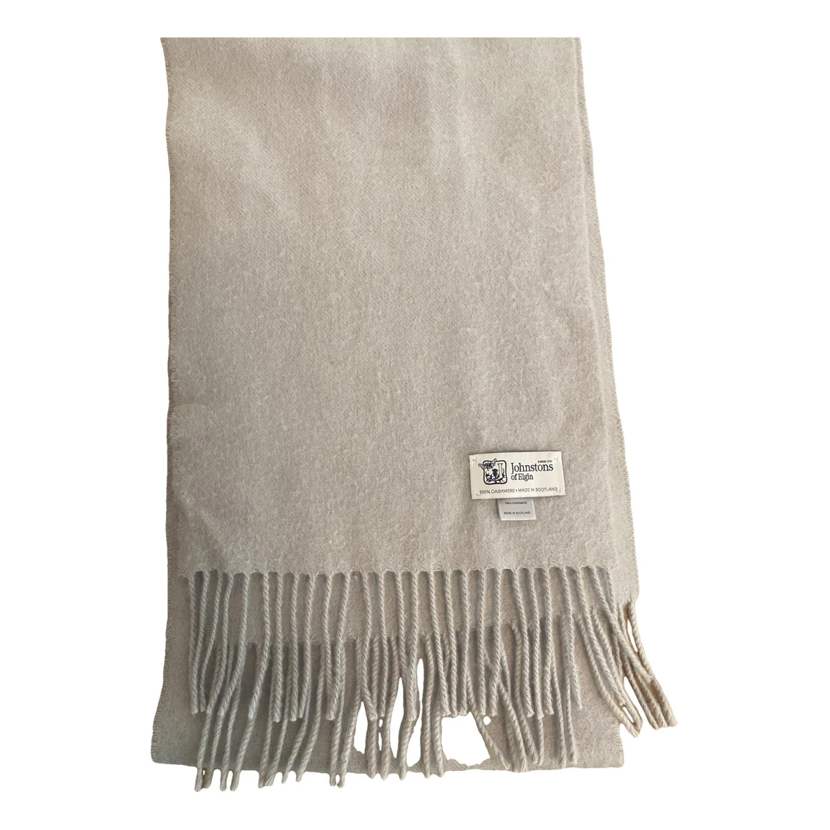 Pre-owned Johnstons Of Elgin Cashmere Scarf In Grey