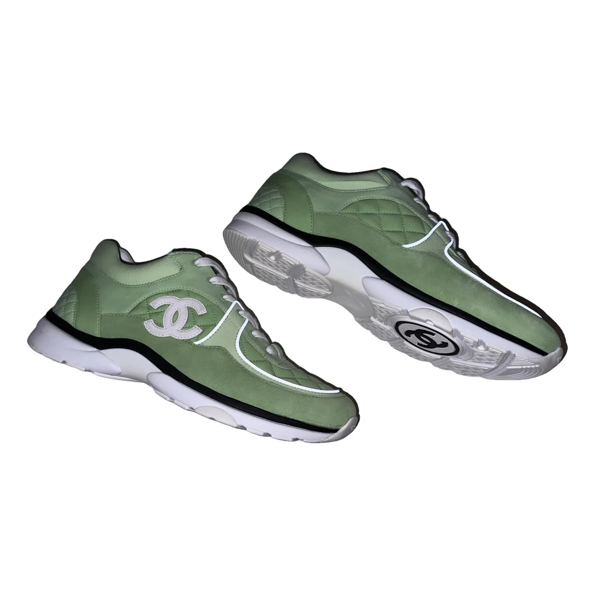 Pre-owned Chanel Trainers In Green