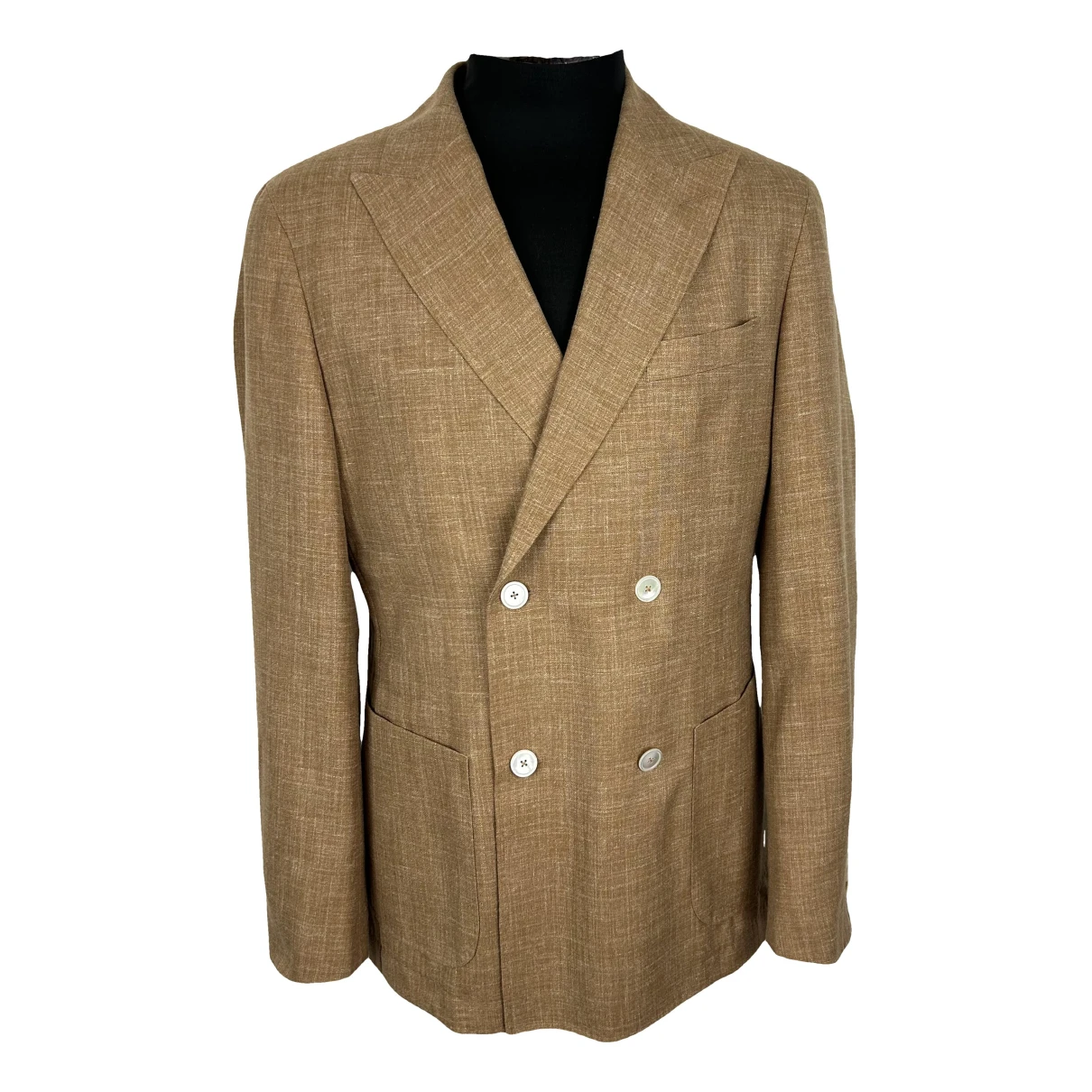 Pre-owned Hugo Boss Wool Vest In Brown
