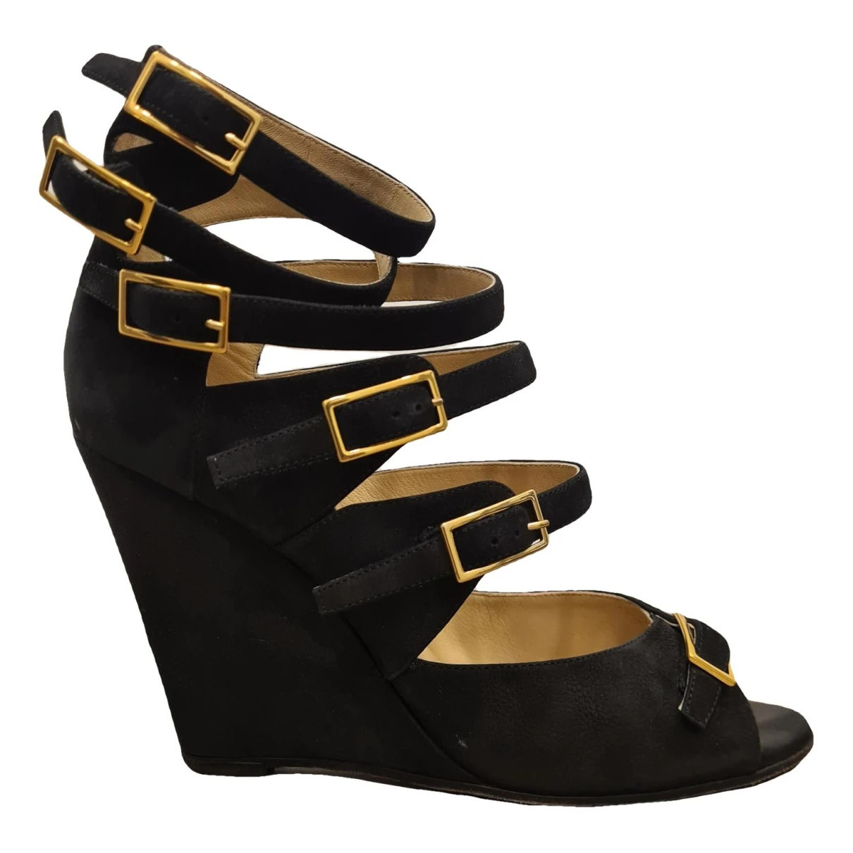 Pre-owned Chloé Leather Sandals In Black